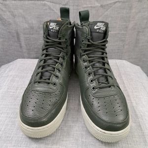 %Nike Air Force 1 SF Mid Shoes Women's 9 Outdoor Green Army Sneakers / A 36